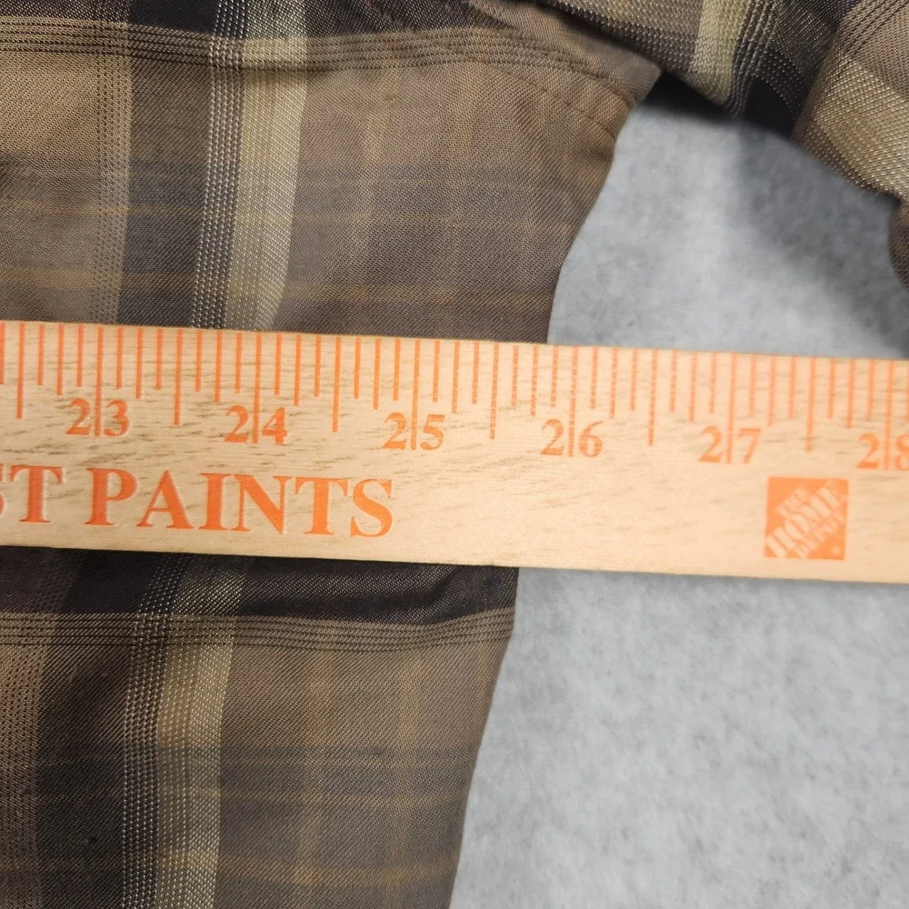 Simms Shirt Mens XL Brown Plaid Fleece Lined Flannel Button Up Outdor Fishing - Picture 11 of 11